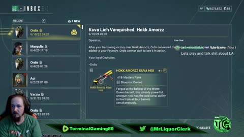 Terminal Gaming - Warframe Riot ! Monday Night Stream Bonus !