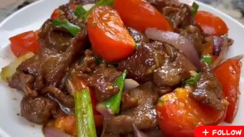 Beef & tomato stir fry | juicy beef stir fry with vegetables 🥰❤️😋
