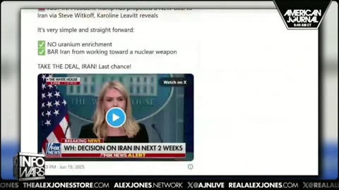INFOWARS LIVE - 6/22/25: The American Journal with Harrison Smith / The Alex Jones Show / The War Room With Owen Shroyer