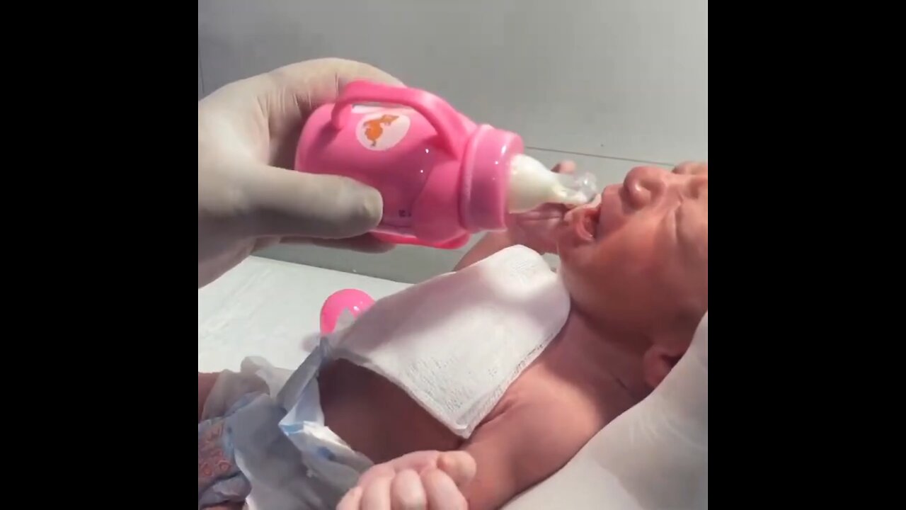 cute baby feeding