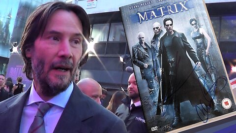 KEANU REEVES ⭐️signs The Matrix DVD for Charity + Chad Stahelski ⭐️@ Ballerina premiere 22/5/25