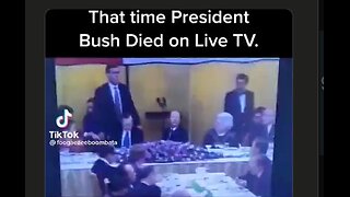 Remember that time President Bush died on live TV? At least that is what it looked like