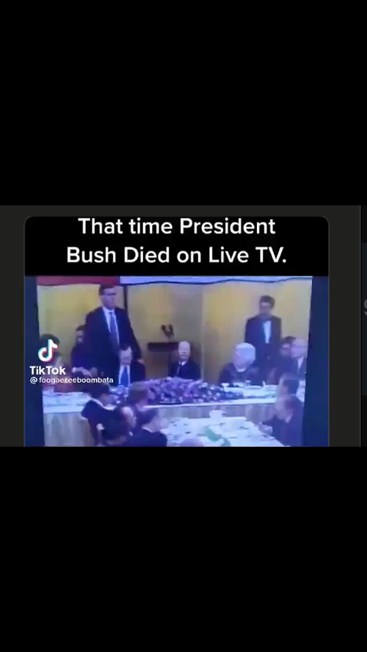 Remember that time President Bush died on live TV? At least that is what it looked like