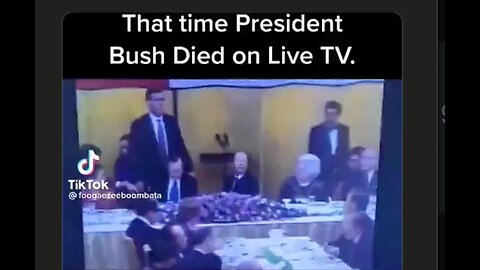 Remember that time President Bush died on live TV? At least that is what it looked like