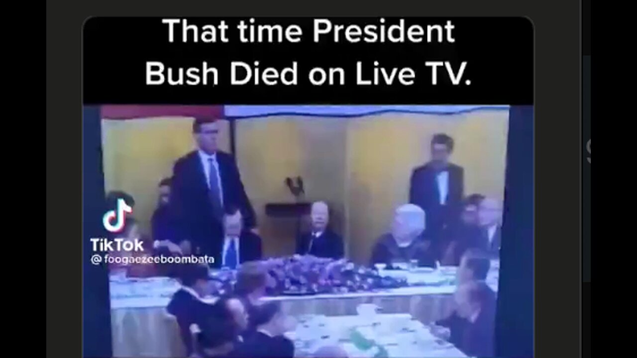 Remember that time President Bush died on live TV? At least that is what it looked like