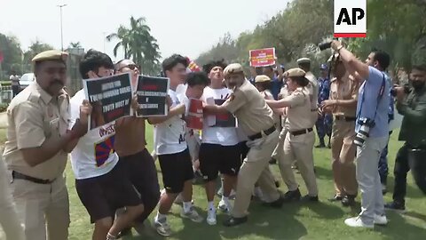 Tibetans protest in New Delhi against death of religious leader in police detention in Vietnam