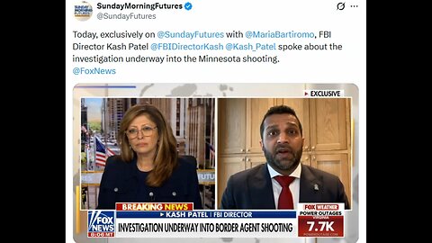 Kash Patel On Unnecessary Shooting Of Citizen Journalist! 1-25-2026