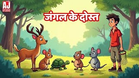Jungle Friends Story | Hindi Moral Story for Children😊