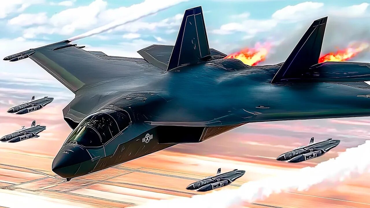 US F117 STEALTH BOMBER Armed NUCLEAR Bunker Buster Bomb!