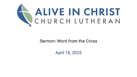 Sermon: Word from the Cross