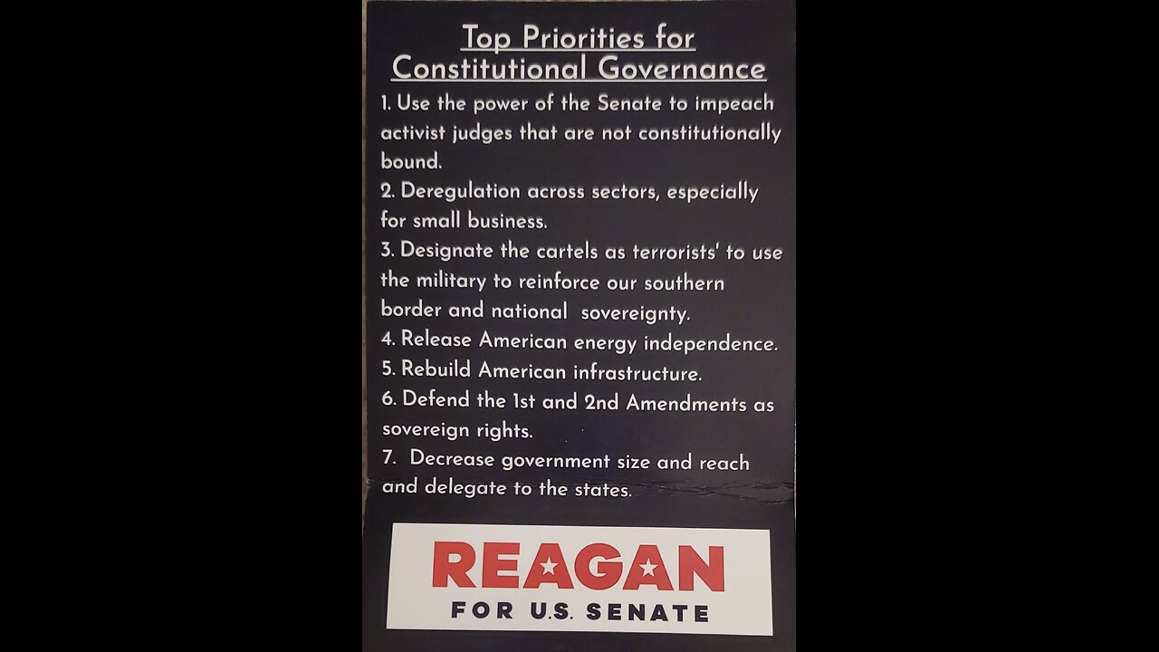 Candidate Reagan for GA US Senate