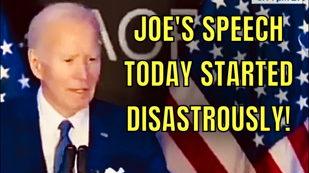 Joe Biden's speech TODAY was a complete DISASTER from the START!