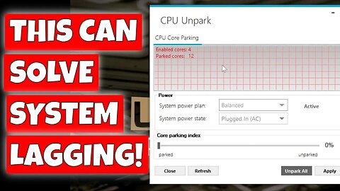 How To EASILY Reduce LAG & Latency In Windows 10 Or 11 Enable Or Disable CPU Parked Cores