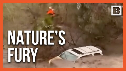 Clinging to Survival: California Mudslides Trap Drivers, Creek Rescue Saves Man