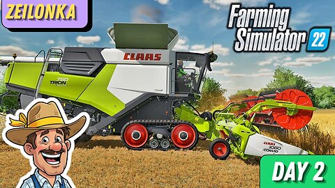 Day 1 Farming Simulator 22 Harvesting corn and Cultivating farmland with John Deere