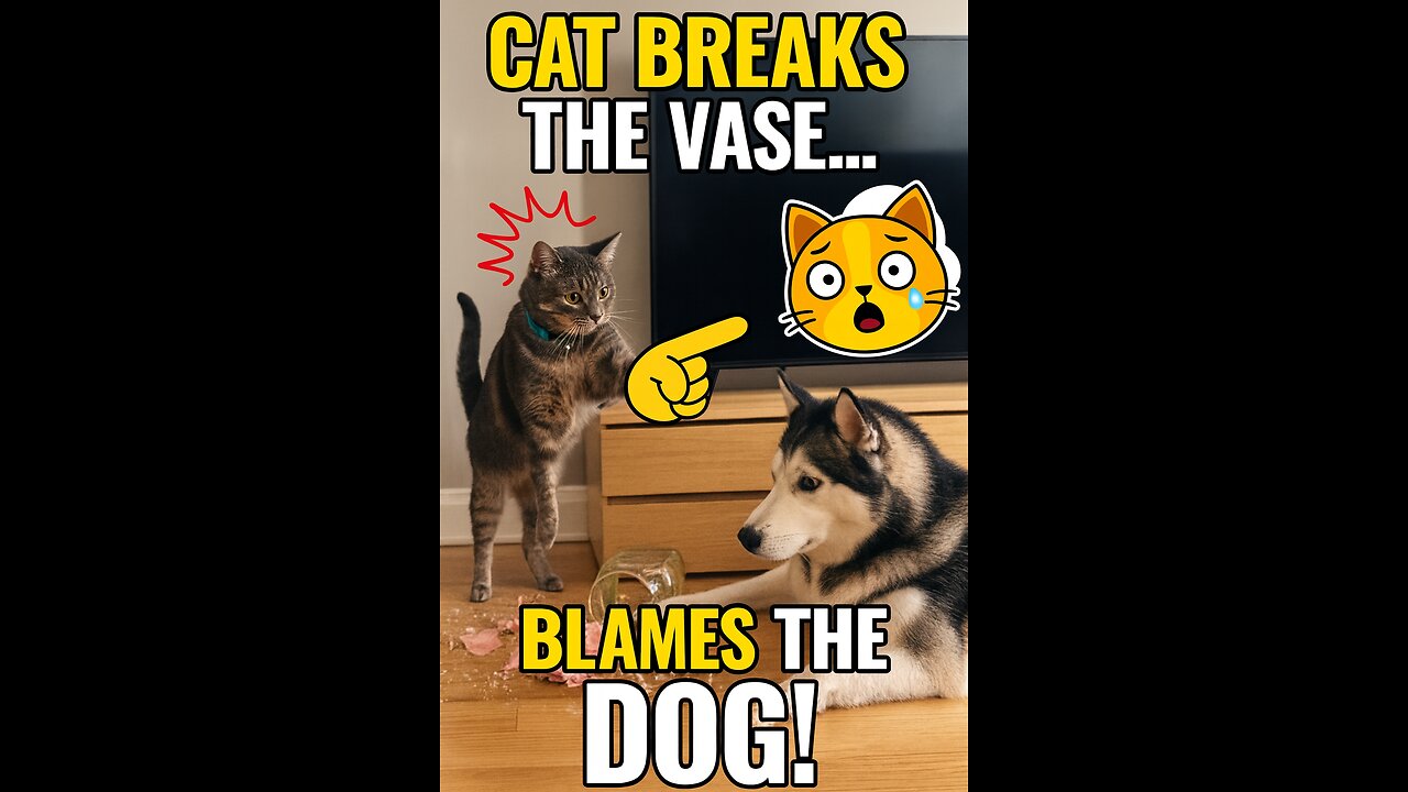 The Cat Breaks the Vase… and Blames the Dog! 😂 Hilarious Scene!