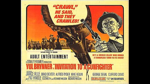 Invitation to a Gunfighter, Western 1964. Yul Brynner, George Segal, Janice Rule, Brad Dexter, Alfred Ryder, Mike Kellin, Clifford David, Pat Hingle