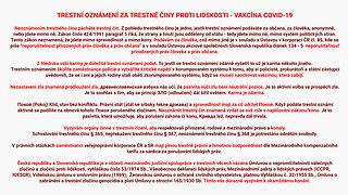 TRESTNÍ OZNÁMENÍ COVID-19