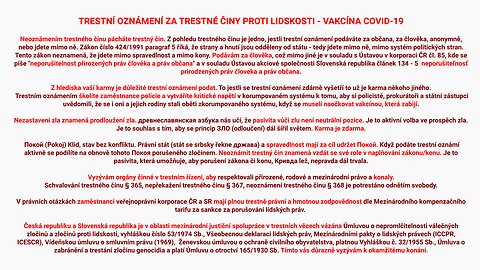 TRESTNÍ OZNÁMENÍ COVID-19