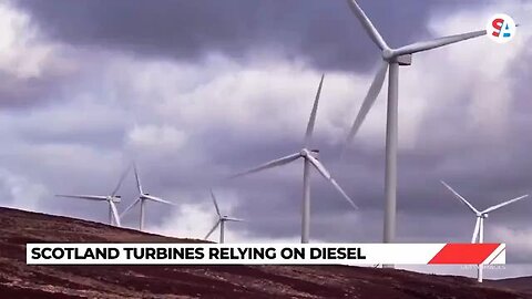 Diesel generators used to power wind turbines in Scotland