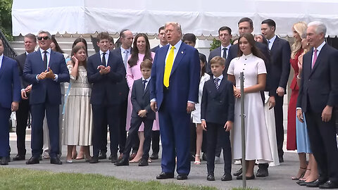President Trump Participates in the Raising of the American Flag on the South Lawn