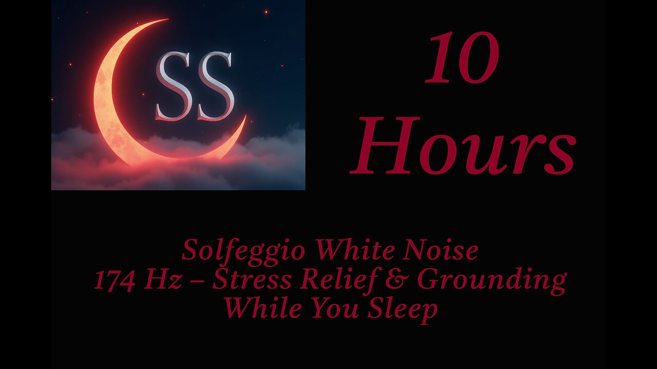 Solfeggio White Noise - 174hz Stress Relief & Grounding While You Sleep - 10 Hours