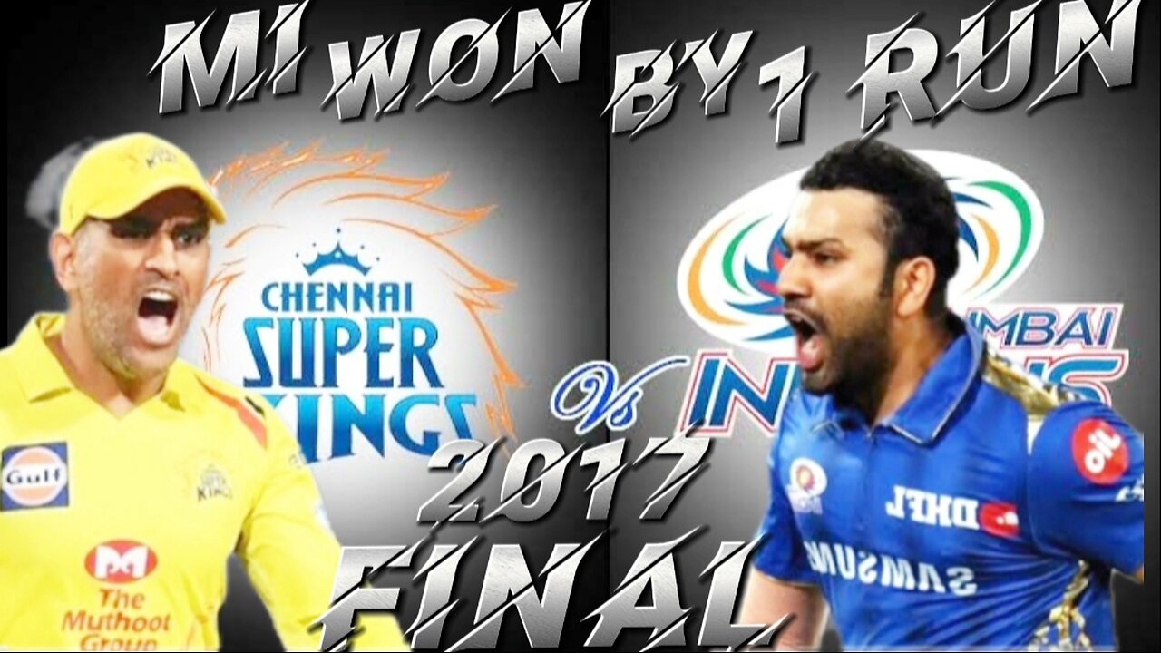 RPS vs MI 2017 Final Match Highlights | Thrilling Last-Over Finish | MI’s incredible win by 1 run #IPLFinal2017 #MIvscsk final