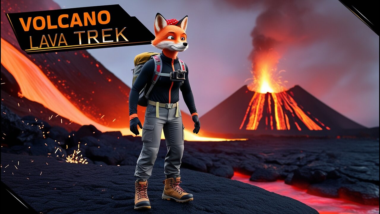 Volcano Lava Trek in 4K | Surviving Heat, Ash & a Glowing Crater!
