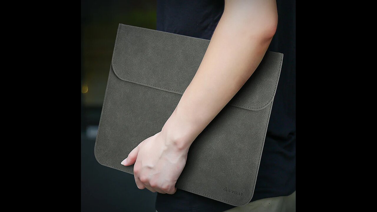 Portable Ultra-thin Laptop Sleeve Cover with Delicate Fluff & Invisible Magnetic Buckle