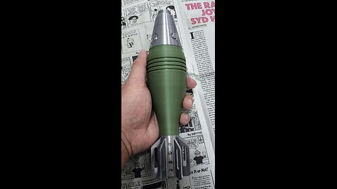 Life-sized Plastic Replica of an M49A2 High Explosive, 60 mm caliber Mortar Round from Temu