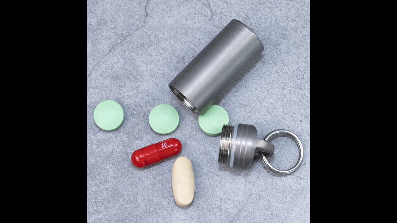 Pure Titanium Light-Shielding Airtight Portable Pill Box