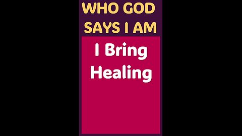 I BRING HEALING #wordofgod #Jesus #wisdom #God #power #healing #HolySpirit #strength #love #family