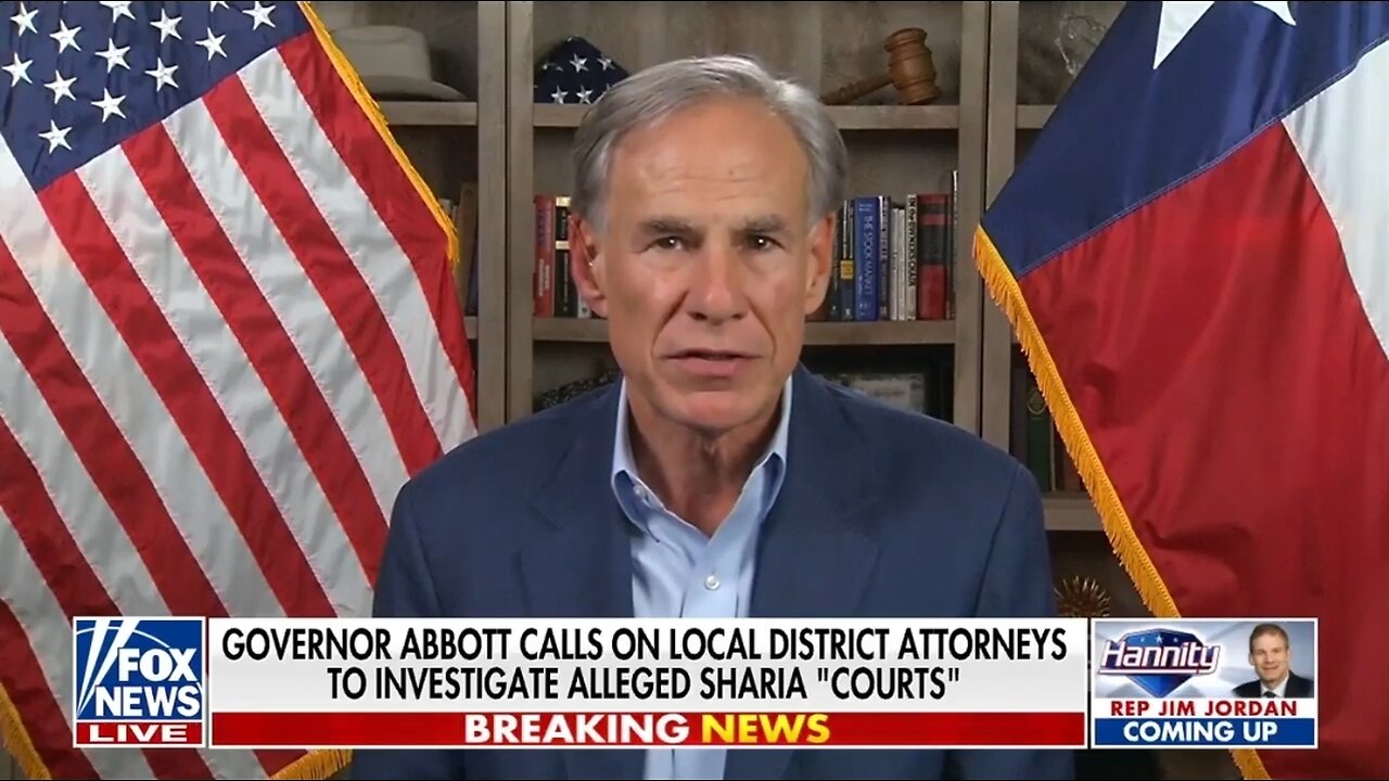 Gov Abbott: NO Sharia Law Or Sharia Courts In Texas!