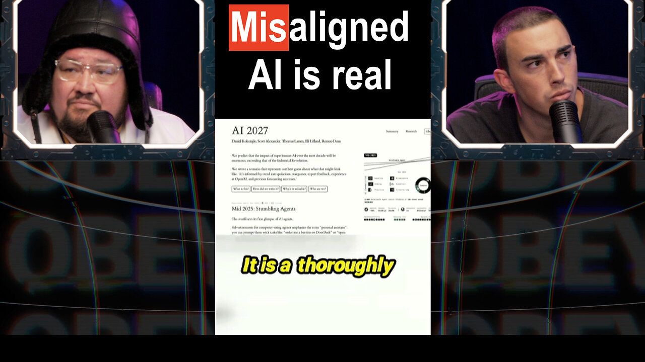 🚨A.i. researchers PAPER A.i. 2027 says HUMANS could be WIPED OUT by 2027 from MISALIGNED A.i.🚨