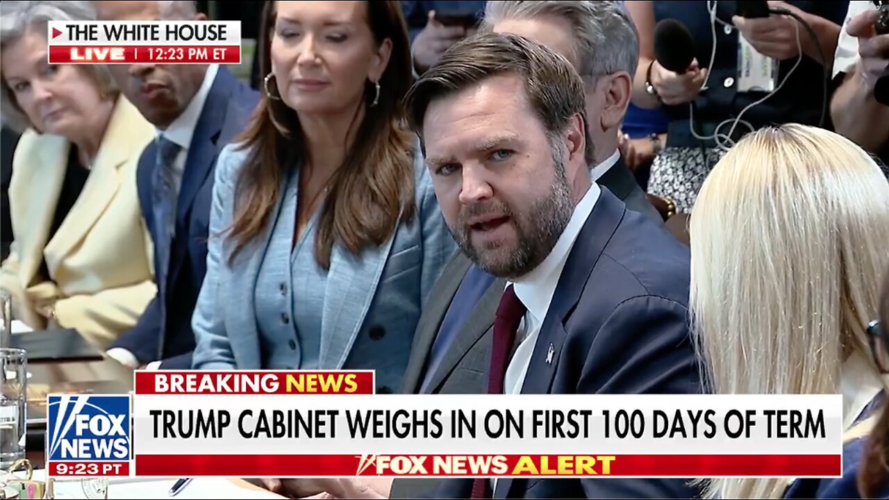 'FAKE BS' JD VANCE SENDS FIERY MESSAGE TO MEDIA DURING CABINET MEETING