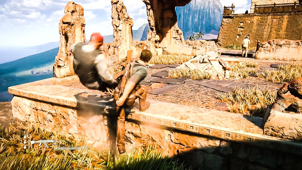 UnCharted4 Hard Mode - Drawbridge Fight PC #gaming#uncharted4#gameplay