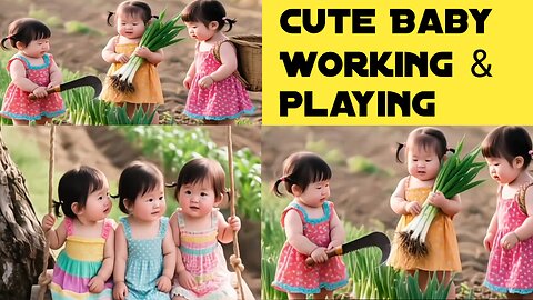 cute babe enjoying his childhood movement #viral