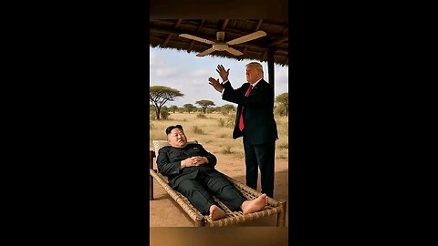 Trump Fun With Fan as Kim Jong Un Sleeps in Desert 🤣