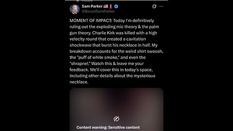 WARNING GRAPHIC Sam Parker Shows with Best yet Footage Of Charlie Kirks Assassination