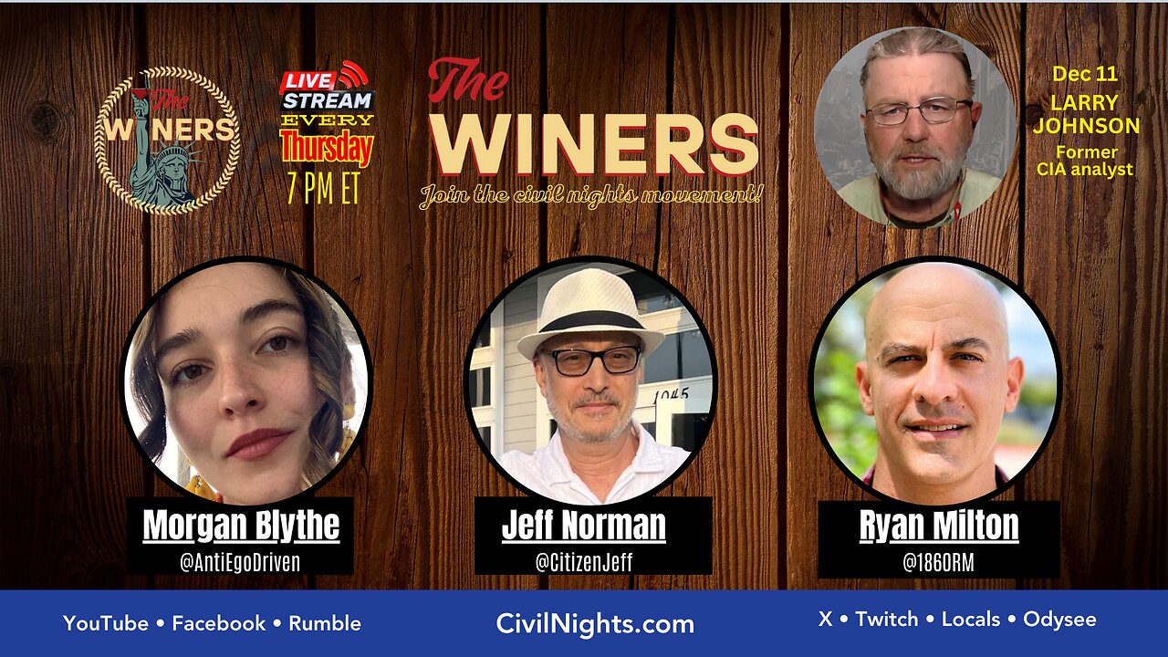 The Winers Ep. 63 (streams live on Dec 11 at 7 PM ET)