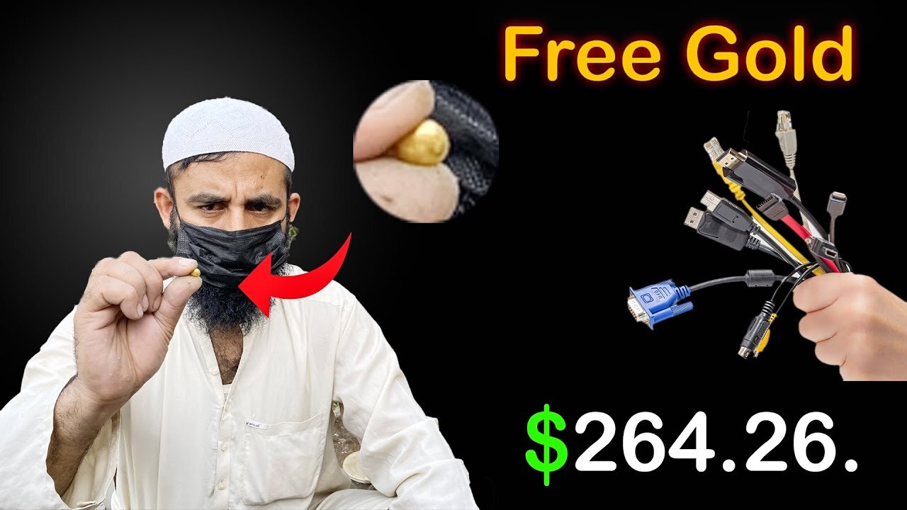I Recovered Gold From Computer Cables | Free Gold In Electronics Parts