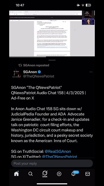 SG Anon : Trump and court system