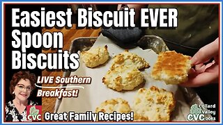 LIVE BREAKFAST - How to Make Spoon Biscuits - Pancakes - Ham & Eggs