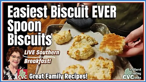 LIVE BREAKFAST - How to Make Spoon Biscuits - Pancakes - Ham & Eggs