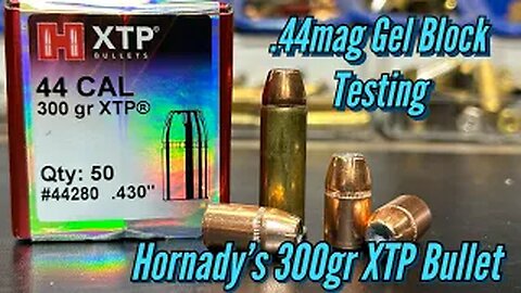.44mag Hornady 300gr XTP Bullet, Ballistic Gel Block Testing with 4 Barrel Lengths. .44mag HP