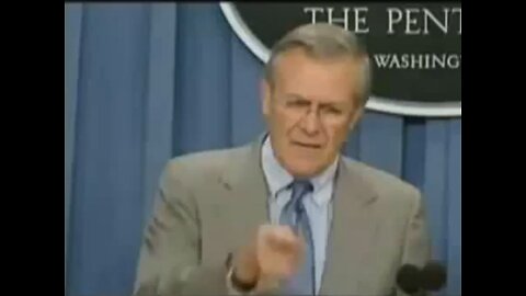 (2003) Secretary of Defense Donald Rumsfeld asked about DIRECTED ENERGY WEAPONS.