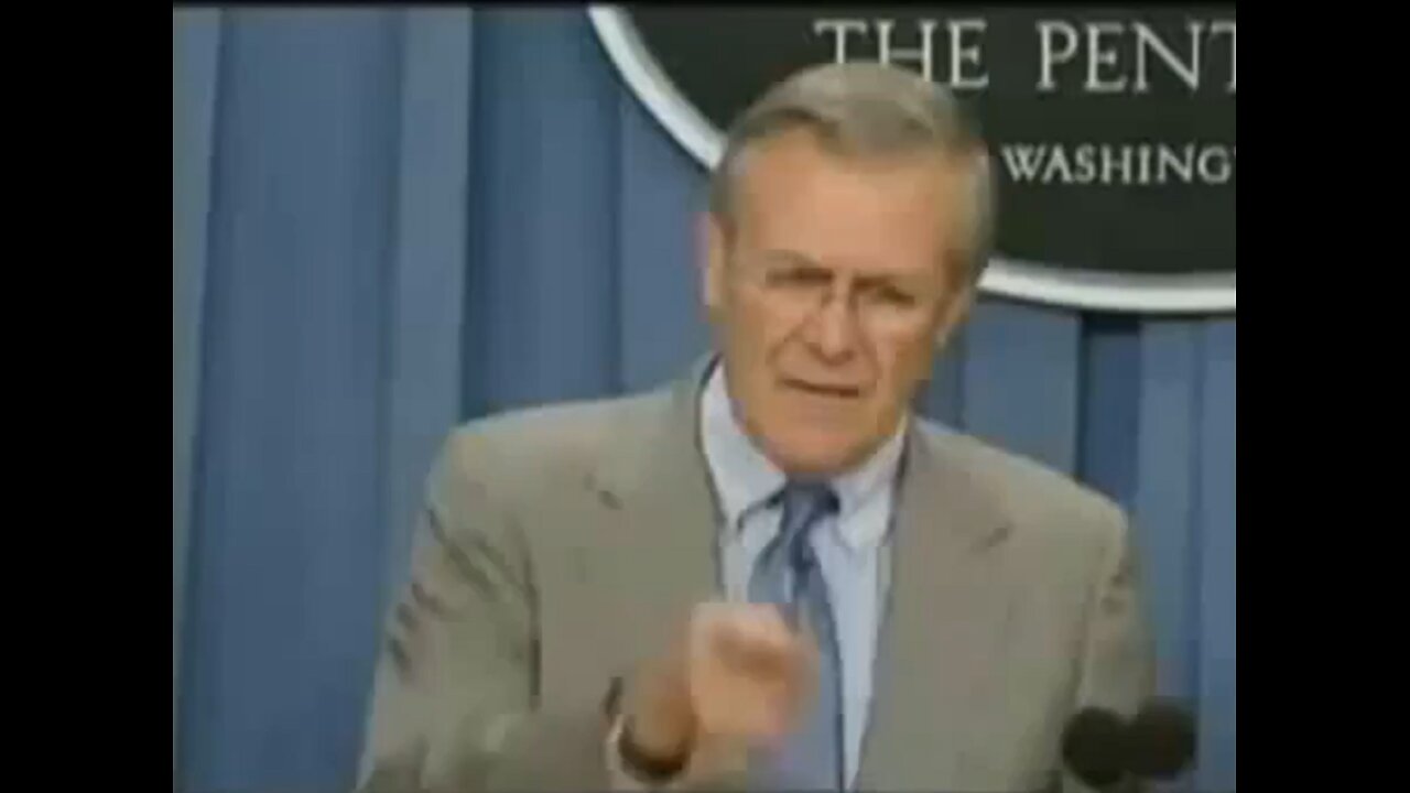 (2003) Secretary of Defense Donald Rumsfeld asked about DIRECTED ENERGY WEAPONS.