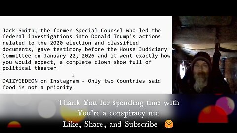 Jack Smith testimony-clown show, Two Countries deny food rights, Tons of trash in Wigan England