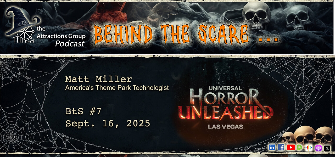 BtS #7- Universal's Horror Unleashed. w/ Matt Miller, America's Theme Park Technologist