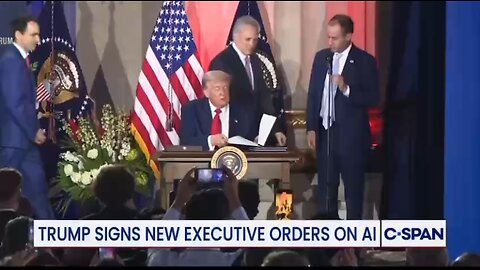President Trump signs executive orders on AI
